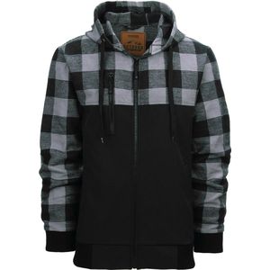 Fostex Garments - Lumbershell Jacket (kleur: Zwart/Grey / maat: XXXL)