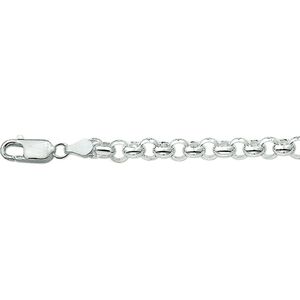 Armband Jasseron 4,5 Mm 19 Cm Zilver Gerhodineerd