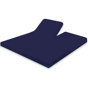 Splittopper Hoeslaken Katoen Perkal - donker blauw - 180x220cm - Split Enkel - Single Split
