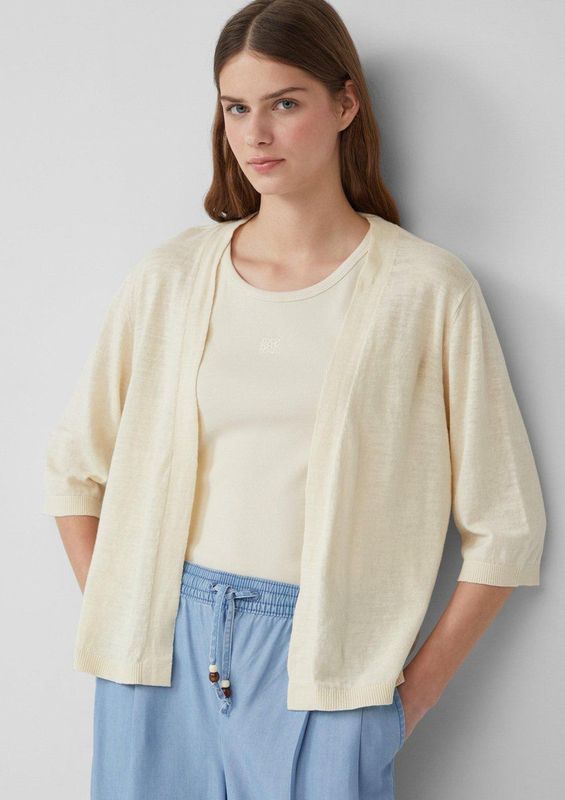 s.Oliver Gebreid vest  ivoor