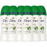 Dove Advanced Care Go Fresh komkommergeur anti-transpirant deodorant met drievoudige hydratatie roll-on technologie voor 72 uur bescherming, 6x50 ml