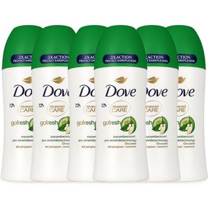 Dove Advanced Care Go Fresh komkommergeur anti-transpirant deodorant met drievoudige hydratatie roll-on technologie voor 72 uur bescherming, 6x50 ml