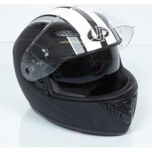 casque up pour moto up taille xxl up vintage zwart/wit mat neuf