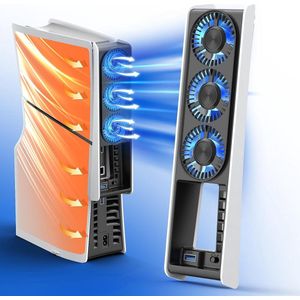 Led-ventilator voor PS5 Slim upgrade Auto ON/OFF met Temperatuursensor - Koelventilator voor PS5 Slim Digital & Disc Editions met 2 instelbare snelheden