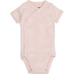Lodger - Overslagromper korte mouw - roze - maat 56 - 100% biologisch katoen