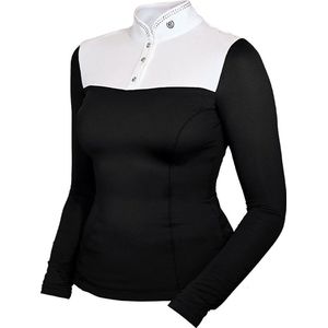 Equestrian Stockholm Showshirt Equestrian Stockholm Revenew Longsleeve Black Edition Zwart-wit