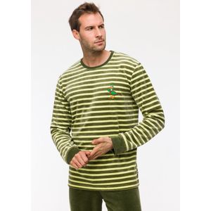 Woody Jongens-Heren Pyjama groene streep - maat 098/3J