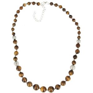 Tijgeroog edelsteen ketting 6-12 mm