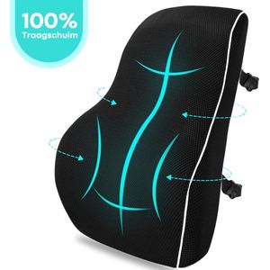 FLOOQ Rugkussen Orthopedisch & Ergonomisch voor Auto en Bureaustoel - Onderrug - PU-Spons Lendekussen