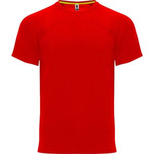 Rood sportshirt unisex 'Monaco' merk Roly maat M