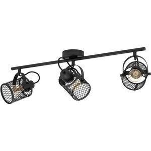 EGLO Dellow 1 spot - E27 - 3 lichts - Zwart