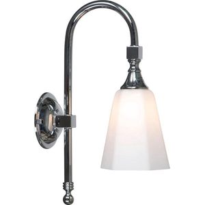 Linea Verdace - Badkamerlamp Classic Boog Opal Wit Hexa 1XG9IP44 Chroom