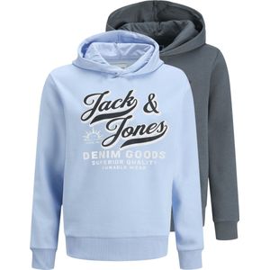 JACK&JONES - JJELOGO SWEAT HOOD 2 COL 25/26 2PK JNR - Jongens - Sweaters