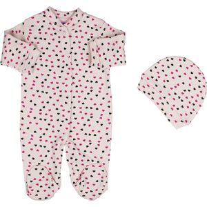 alisé Kruippak met hartjes dessin Beige 6-9 maanden