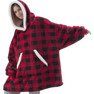 Oversized Deken Hoodie - Gezellige Fleece Draagbare Sweatshirt voor Volwassenen, Heren, Dames en Tieners