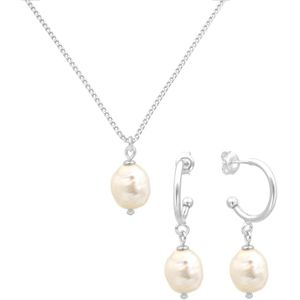 ARLIZI 2261 Sieraden geschenk set crème zoetwater parel hanger - sterling zilver