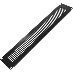 RackMatic - 2U rasterpaneel voor 19-inch rackkast Zwart ventilatiedeksel