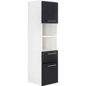 Badkamerkast Ivar Zwart - MDF - Breedte 35.2 cm - Hoogte 134.5 cm - Diepte 36.8 cm