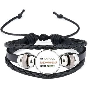 Akyol - my schoonmoeder is the cutest armband zwart - Mama - schattige schoonmoeder - moeder cadeautjes - moederdag - verjaardagscadeau - verjaardag - cadeau - geschenk - kado - gift - moeder artikelen