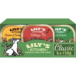 Lily's Kitchen - Hondenvoer Natvoer - Classic Dinners Multipack - 6 x 150 g