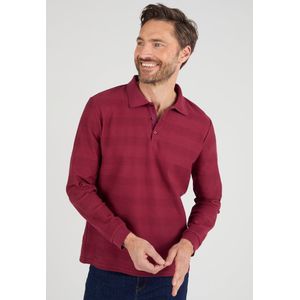 Damart - Polo van zuiver katoen met lange mouwen - Heren - Rood - (102-109) L