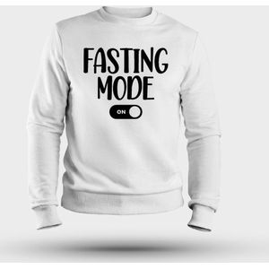 Ramadan - Fasting Mode On Trui - Wit - Suikerfeest / Offerfeest / Ramadan Kleding Voor Unisex - Maat XL