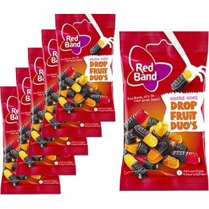 6 Zakjes Red Band Drop/Fruit Duos á 100 gram - Voordeelverpakking Snoepgoed