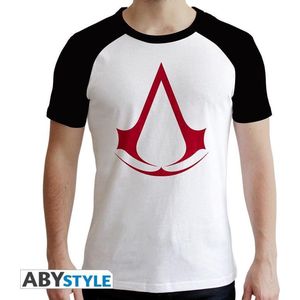 ASSASSIN S CREED - Tshirt Crest man SS white & black - premium