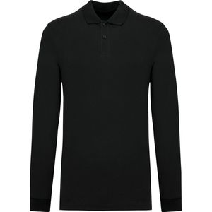 Kariban Bio180 piqué herenpolo lange mouwen K2027 - Black - L