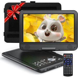 Draagbare DVD-Speler Met 10,5"" HD-Zwenkscherm Voor Auto Met Autolader En Geheugenafspeelfunctie Ondersteunt 4-6 Uur Afspelen En TV Synchronisatie