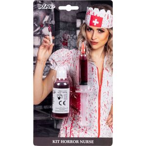 Boland - Kit Horror verpleegster - - Schminkset - Halloween, Carnaval, Themafeest - Halloween schmink - Horror - Zuster