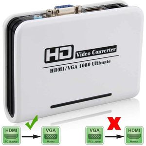 Let op type!! HDMI naar VGA & Audio HDTV Converterwit