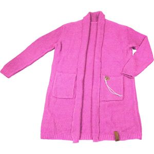 LOT83 Vest Noor - Gehaakt vest - Vest dames - Knitted - Pink - 1 Size fits all