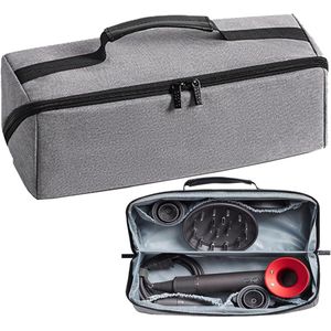 Waterdichte opbergtas voor haardrogers - Föhn Universele opbergtas met rits compatibel met Supersonic Föhn Styler Accessoires (Grijs)