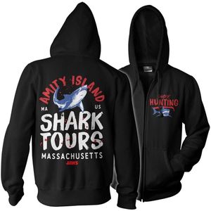 Jaws Amity Island Shark Tours Big Tall Hoodie UV-3-JAW013-H84-5 Black-3XL