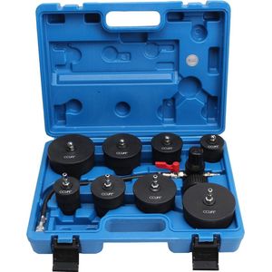 CCLIFE - 9 Stuks - lektest voor Turbosystemen met Manometer - 35-90 mm - Turbochargers - Motoronderdelen