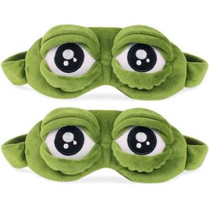 2x Slaapmasker kikkerogen - vrouwen / kind / mannen / kinderen / zijde / bluetooth / satijn / grappig / slaapmaskers