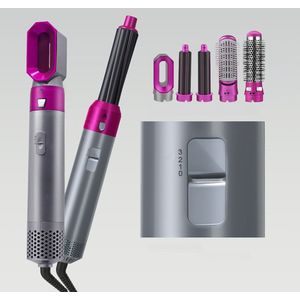 CHIWIN Multistyler 5-in-1 - 1000W Föhnborstel - Stijlborstel - Krulborstel - Haarkruller Automatisch 2 - met keramische toermalijncoating - Beschermt Tegen Hitteschade - 360° Draaibare Kabel - Kort & Lang Haar