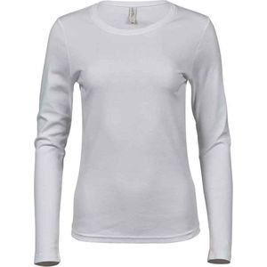 Tee Jays Dames/dames Interlock T-Shirt met lange mouwen (Wit)