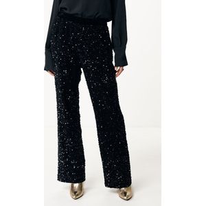 Mexx Straight Leg Sequins Pants - Dames - Zwart - Maat Xl