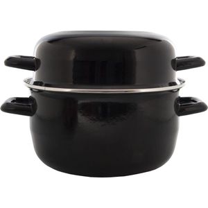 Imperial Kitchen - Mosselpan - Emaille - Ø 24 cm - Zwart