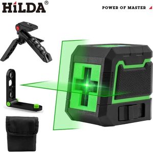 Waterpas met laser - Kruislaser - Horizontaal en verticaal - Laserwaterpas - Bouwlaser - 2 lijnen laser - Afstandsmeter 10 - 20 meter - Bouw materiaal - Efficiënt gereedschap