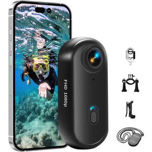 DailySupplies® Bodycam - Action Cam - Spycam - Bewegingsdetectie - 180º Draaibare Lens - Bodycam Politie - Full HD - Zwart