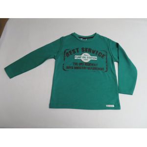 T shirt met lange mouwen - Jongens - Groen -Pump oil station - 4 jaar 104