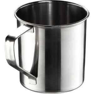 KADAX Roestvrijstalen beker, duurzame koffiemok met handvat, onbreekbare drinkbeker, geïsoleerde beker, thermobeker voor koffie, thee, sap en water (9 cm / 1 stuk)