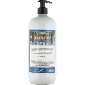 Body & Hair Hammam Herbal 1 Liter - met gratis pomp - 2 in 1 voor lichaam en haar.