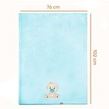 Be Mammy - BE20-168 - Kinderdeken - Poederblauw - Met 3D-applicatie