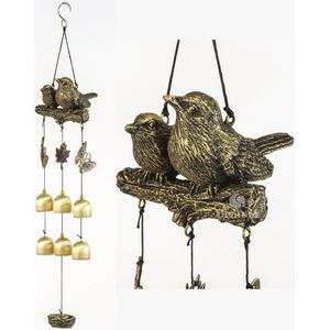 Nieuwste Vogels Windgong 6 Stuks Bronzen Klokken Amazing Grace Windgong voor Tuin, Tuin, Patio en Home Decor met Haken
