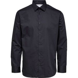 Selected Regethan Classic Shirt Met Lange Mouwen Zwart 3XL Man