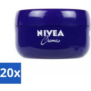 20 x NIVEA - Crème - Pot - Verzorgend - Droge Huid - Hydraterend - 200 ml - NIVEA Crème - Huidverzorging - Droge Huid - Hydraterend Crème - Gezicht Crème
